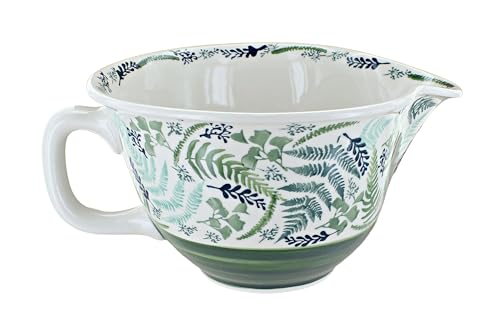 Tazón de cerámica pintado a mano Blue Rose Pottery 10 tazas miniatura 1