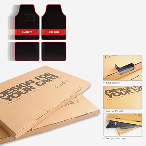 Miniatura 7 de Custom Carpet Heavy Duty Set Automotive Fit for Monza Convertible,Classic Car Floor Mat All Weather Floor Mats with Anti-Slip Heel Pad,red
