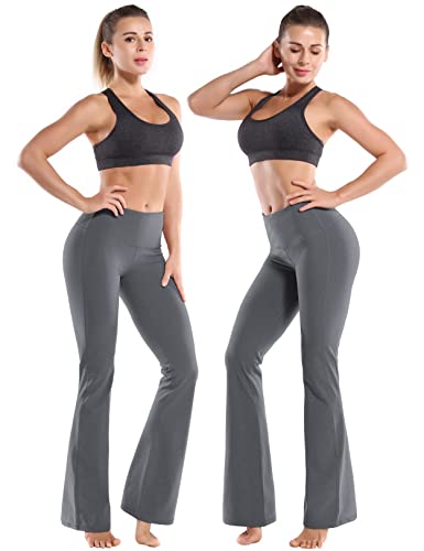 Image of BUBBLELIME 29 inch /31 inch /33 inch /35 inch /37 inch 3 Styles Women's High Waist Bootcut Yoga Pants Basic /Side Pockets Tummy Control Workout Flared
