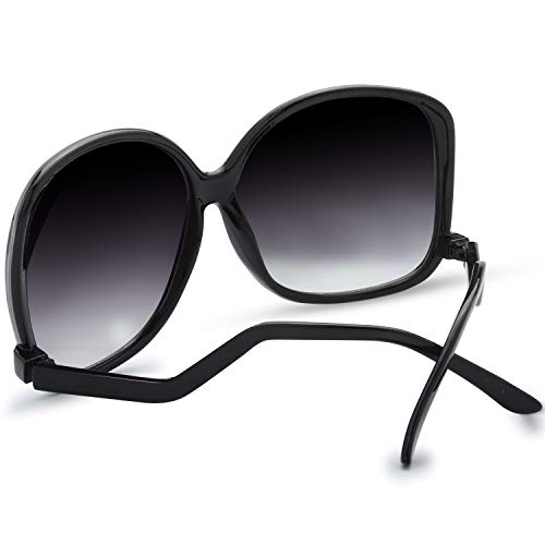 Image of The Fresh Women's Oversized Square Jackie O Cat Eye Hybrid Butterfly Fashion Sunglasses - Exquisite Packaging