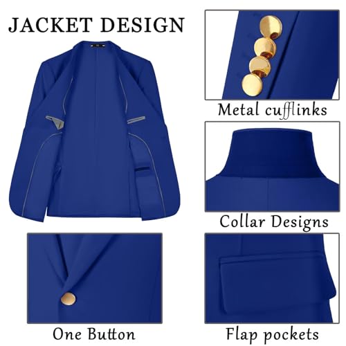 Men's Suits 3 Piece Slim Fit Tuxedo Suit One Button Double Breasted Men Wedding Prom Homecoming Suits Blazer Vest Pants2