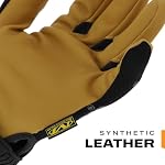 Mechanix Wear: Material4X The Original Synthetic Leather Work Gloves - Abrasion Resistant (Medium, Brown/Black)
