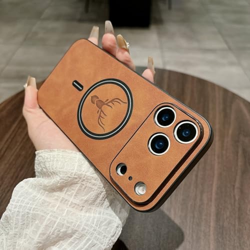 Étui pour iPhone 13 en cuir marron idéal pour le bureau et les sorties
