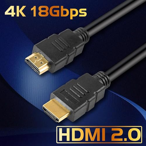 Image of 100FIT HDMI Cable 4K High Speed HDMI Cord 10.2 Gbps with Ethernet Support 4K,24Hz for All HDMI Devices, Laptop, Computer, UHD TV, Monitor, Xbox 360, PS4, PS5, Gaming Console (3 Meter / 10 Feet)