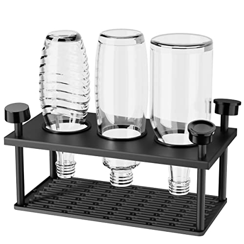 Flashenhalter für Soda,Flaschen Abtropfständer Abtropfhalter für 3...