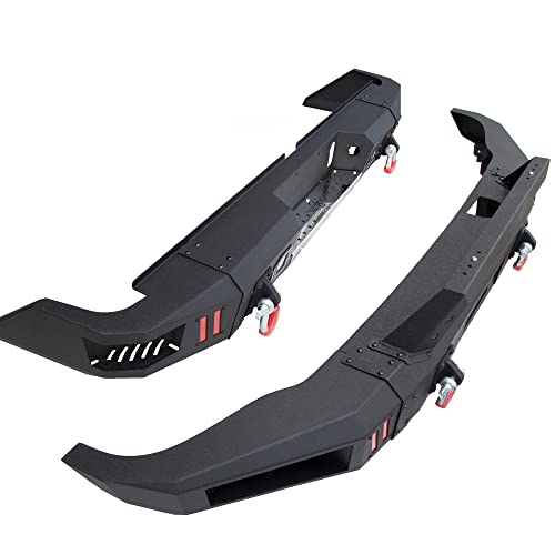 Longsun Tundra Bumper Combo Front Winch Bumper & Rear Step Bumper Fit Toyota Tundra Pickup Truck 2014-2021 #TOP2