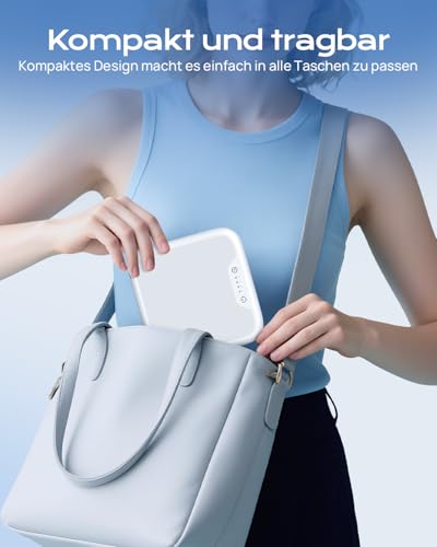 Tageslichtlampe, Tageslichtlampe 10000 Lux UV-Frei Sonnenlicht Lampe für Depressionen, lichttherapielampe mit Memory Funktion, 4 Timer, Touch-Steuerung, Stufenlose Helligkeit, Faltbar Halterung