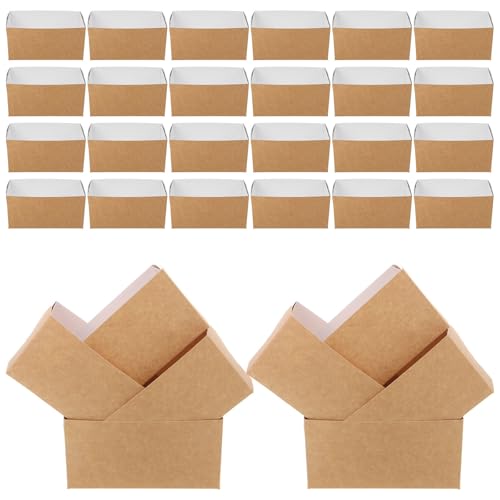 Boîtes à sandwich en papier jojofuny | Lot de 50 emballages pour toasts à emporter
