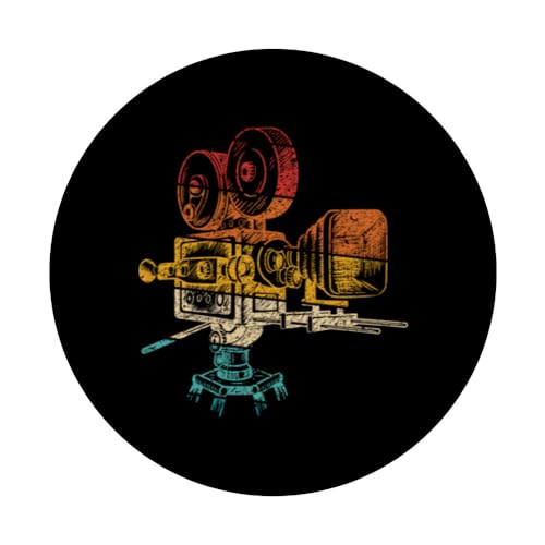 Filmmaker Movie Maker Film Gift for Filmmaker PopSockets Swappable PopGrip, Black - Image 3