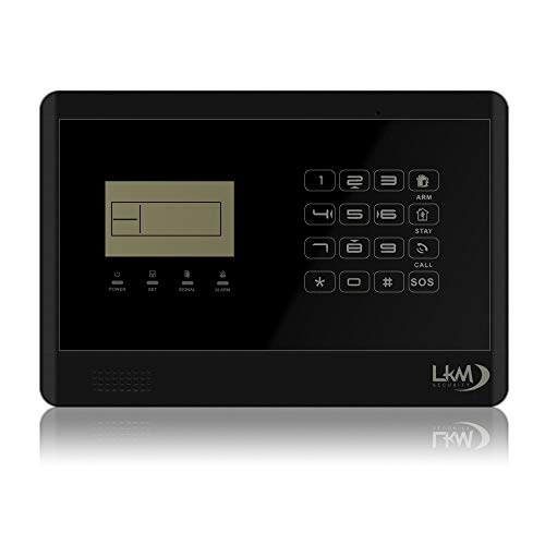 Alarmanlage Alarm LKM Security drahtlose Touch-Screen Home Office Wireless-Alarm-Aktivierung durch Smartphone Farbe Schwarz