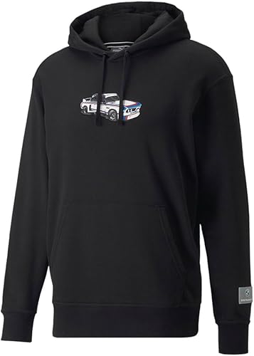 Miniatura 3 de PUMA Hombres Bmw M Motorsport declaración sudadera con capucha casual ropa de abrigo bolsillos casuales - blanco