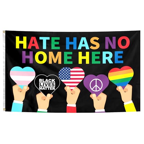 Progressive Pride Flag 3x5 Feet Hate Has No Home Here