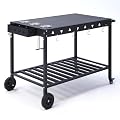 GVGBUK Outdoor Grill Cart Grill Table with Wheels