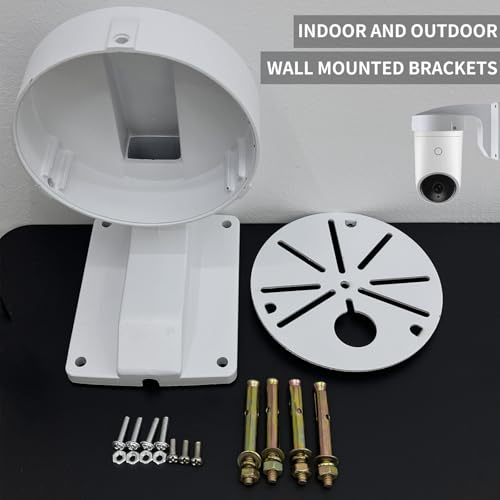 Indoor Outdoor Cameras Holder Metal Wall Mount L Type Bracket for Security Dome IP Camera Mounting,Junction Box Cable Management Mounting Case, Dome Cameras Bracket (Metal) by NVRTTRR - Used condition - Image 2