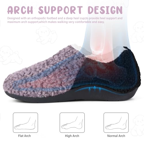 Image of ERGOfoot Orthopedic Slippers with Arch Support for Women Men
