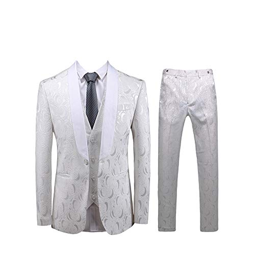 Costumes décontractés chic blancs pour marié ou soirée habillée
