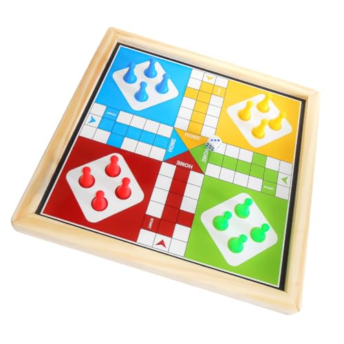 Image of THE GAME FACTORY Magnetic 2-in-1 Wooden Chess and Ludo Board Game - Premium Travel-Friendly Game Set for Kids & Family - Durable Wooden Board with Bright Colors