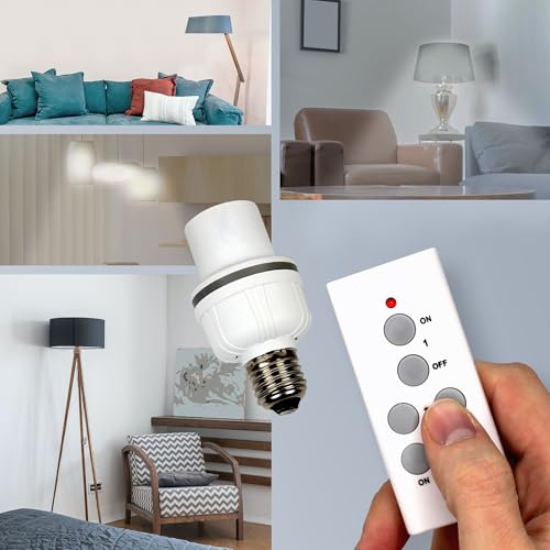 Portalámparas E27 con Control Independiente FISHTEC Alcance 30m Pack de 2 6