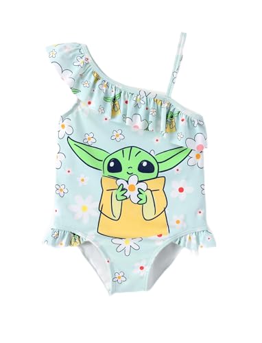 Image of Disney Stitch Frozen Marvel Minnie Mouse Girls Swimsuits Ruffle One Piece Bathing Suits UPF 50 Swimwear Quick Dry Size 2-13Y
