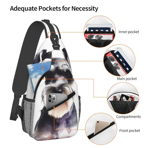 Bolso cruzado de pecho para hombre negro miniatura 4