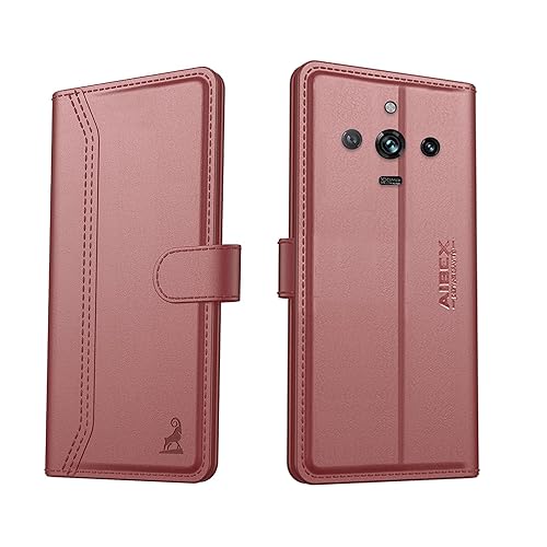 Image of AIBEX Compatible for Oppo A58 4G Flip Cover Leather Finish | Inside TPU with Card Pockets | Wallet Stand | Complete Protection Flip Case - Brown