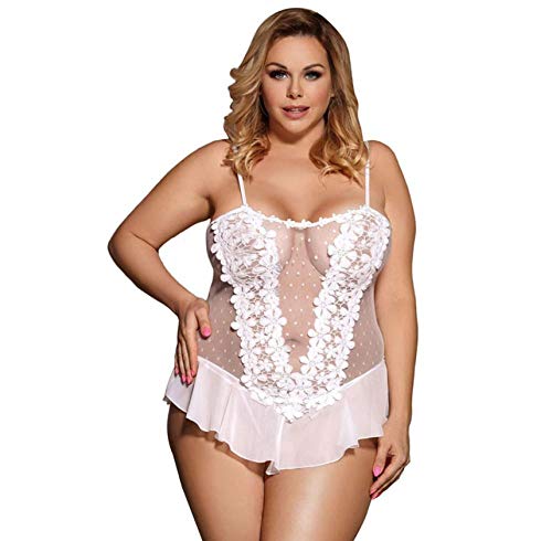 Chemise de nuit érotique grande taille réglable qui flatte les formes