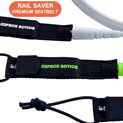 SIXPACK ACTION Pioneering 9ft 7mm Longboard Leash, Surfing Leash, SUP Leash, Leg Rope, with 360-Degree Integral Molding Cuff Providing Maximum Durability, Flexibility and Comfort (Lime, 9ft 7mm) - Thumbnail 5