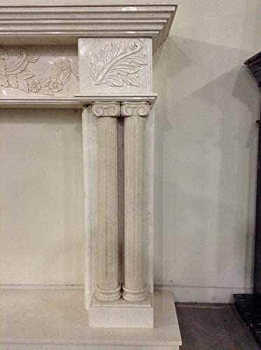 Creamy White Fireplace Surround Mantel Marble Living Room Family Room Fps-06 #TOP3