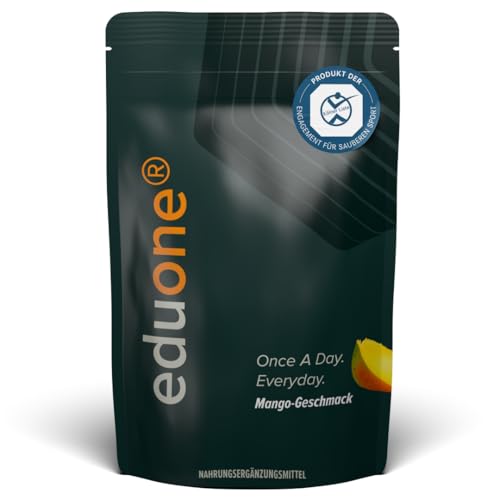 edubily® eduone - Greens Pulver - All-In-One Drink mit Vitaminen, Mineralien & Pflanzenstoffen - Mit Darmbakterien, Vitalpilzen und Meat Based Bioactive Compounds (MBBCs) (360 g, Mango)
