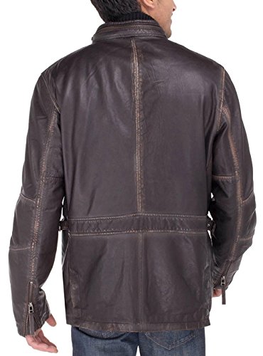 GN Luciano Men's Trim Fit Lambskin Leather Jacket Blast Vintage Washed3