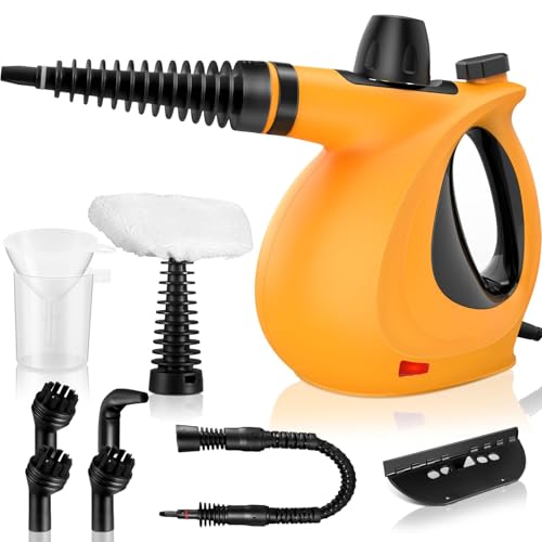 Handheld Steam Cleaner, Pressurized Multi-Surface Steam Cleaner with 11pcs Accessories, Chemical...