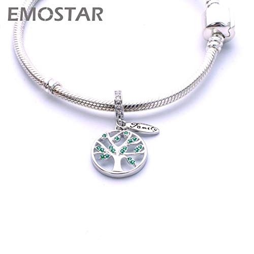 Family Tree Of Life Charms Fits Pandora Happy Mothers Day Bracelet, 925 Sterling Silver Dangle Familia Heritage Bead Pendant With Cz, Gifts For Easter/Father/Daughter/Son #TOP4
