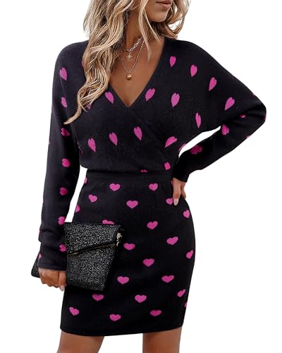 Bebonnie Valentines Day Outfit Sweater Dress for Women: Womens Sexy