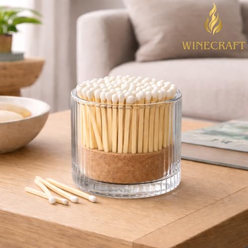 Image of 150 Count | 2 inch White Matches | Strikers Included | Color Tip Wooden Match | Refill for Matchstick Jars, Candle Display, Holders & Bottles | 2 in inches Long Blanco