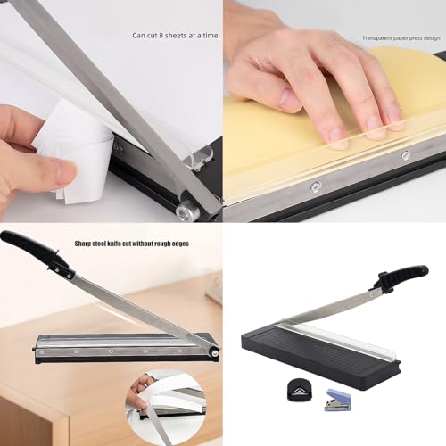 Multifunktionaler Papierschneider mit Genauigkeitsschneider, 8 Blatt Foto Trimmgerät für Büro Schule und Heimgebrauch Foto Trimmgerät