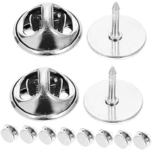 10 Pack Stainless Steel Pin Backs with Locking Butterfly Clutch Brooch Base Clips for DIY Crafts Enamel Pin Tie Tack Badge Accessories