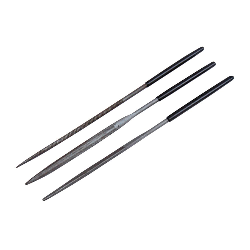 Luxuro File Needle (Set of 3 Pcs. - Round, Half Round, Triangle) in Black Insulated Handle Knife Sharpening Steel (Steel)-image-21