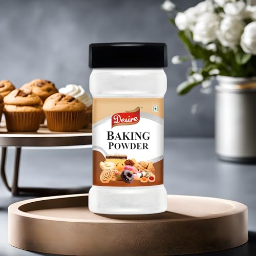 Image of Desire Baking Powder, 250g - Gluten-Free, Aluminum-Free, Double-Acting Leavening Agent for Fluffy Cakes, Cookies & Breads - Ideal for All Baking Needs