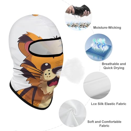 Balaclava para Hombres con Estampado de Tigre para Invierno, Máscara de Ciclismo y Esquí, Cubreboca para Actividades al Aire Libre miniatura 3