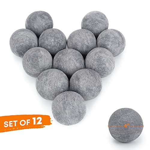 Stanbroil Ceramic Fire Balls - 4” Round Fire Stones For Fire Pit Fire Bowl And Fireplace - Set Of 12, Gray #TOP1