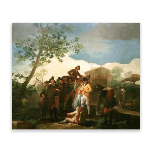 Francisco de Goya Le Guitariste : Peinture sur toile romantisme 70x85