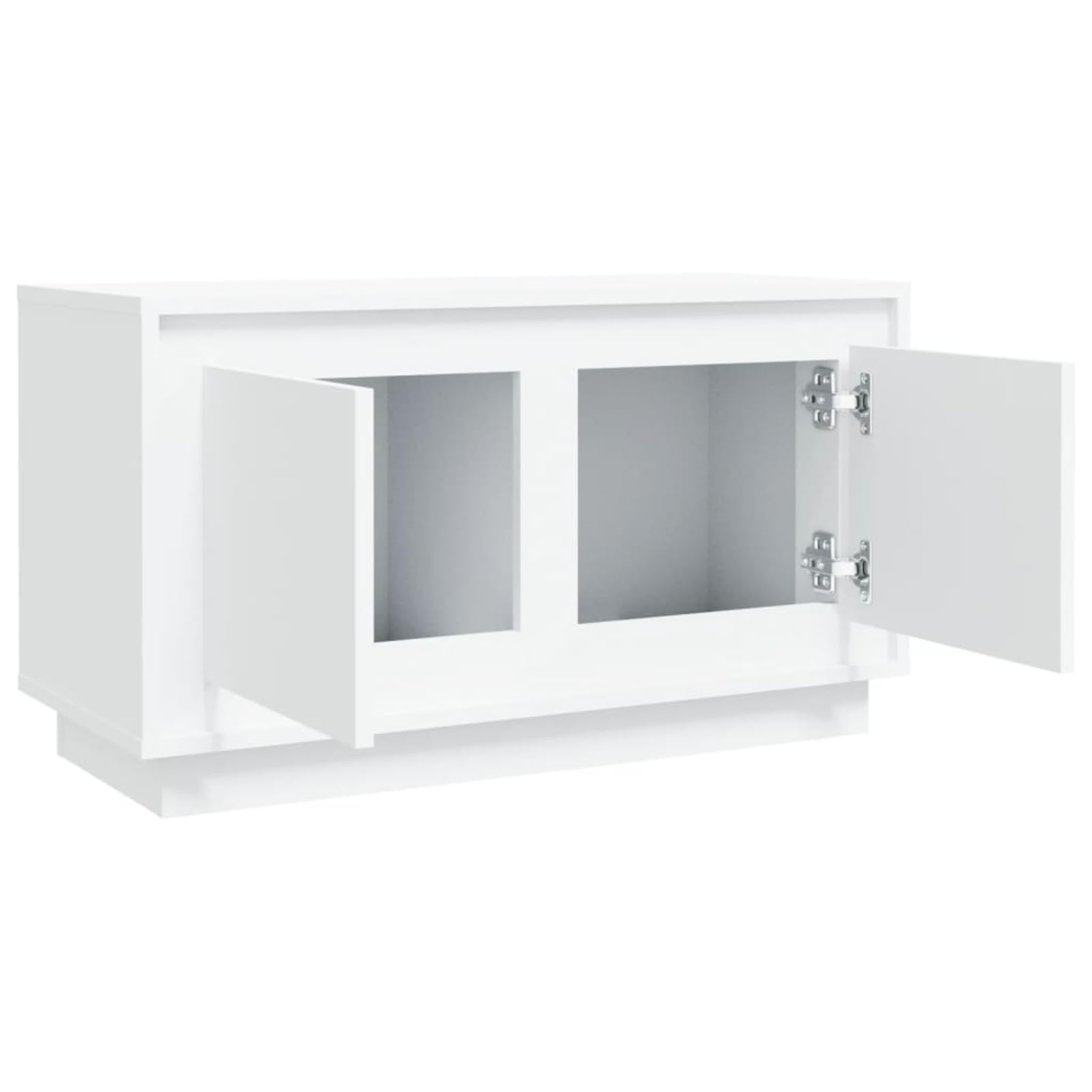 Gecheer TV-Schrank Weiß 80x35x45 cm Holzwerkstoff, Moderne TV Lowboard Fernsehschrank für Home-Cinema Gamerzimmer Wohnungen Büro819852