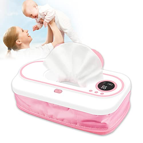 Calentador De Toallita Ajustable Para Bebé, 45 ℃ – 55 ℃ Dispensador PortáTil De Toallitas HúMedas Con Pantalla Led Inteligente Para Un Control Preciso De La Temperatura