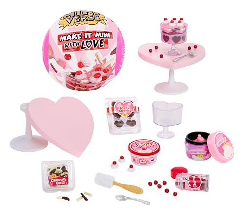 MGAs Miniverse Make It Mini with Love Mini-Sammlerstücke DIY Kunstharz-Bastelspiel Valentinstag-Serie Nachgebildete Lebensmittel Nicht Essbar - für Sammler & Kinder ab 8 Jahren
