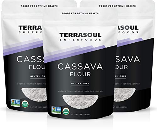 Terrasoul Superfoods Organic Cassava Flour, 6 Lbs (3 Pack) - Tested Gluten-Free |