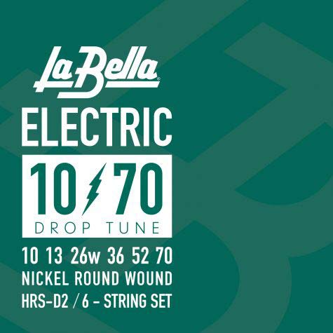 LA BELLA (x) hbv`[jOpGLM^[ HRS-D2 Drop Tune Electric Guitar Strings - 10-70