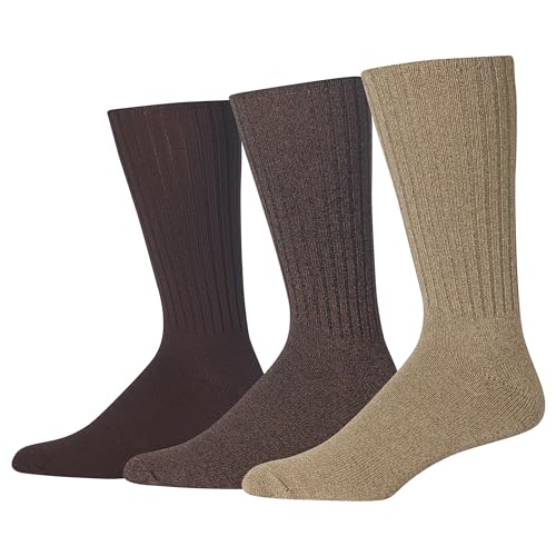 Chaps Men's Dress Crew Socks - 3 Pair Pack - Assorted Solid Color and True Rib2