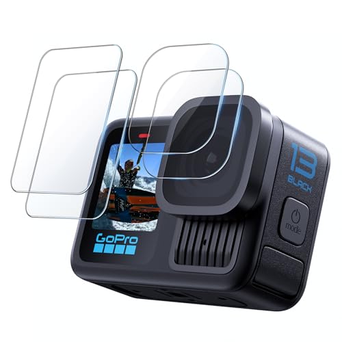 llano for GoPro hero13 保護フィルム gopro13 アクセサリー 【6枚セット】 フィルム (メイン画面用2枚+サブ画面用2枚+LED保護フィルム2枚) 日本製旭硝子素材/硬度9H/飛散防止/指紋防止