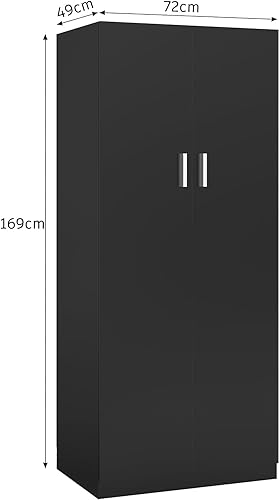 Miniatura 3 de Panana Armario de dormitorio de 2 puertas Armario de dormitorio Armarios de dormitorio Armarios para Negro