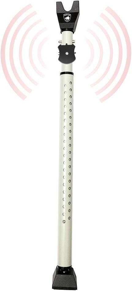 Guard Dog Security Door Jammer 2-in-1 Adjustable Door Knob Jammer & Sliding Patio Door Security Bar – 40 Different adjustments (White w/Alarm)